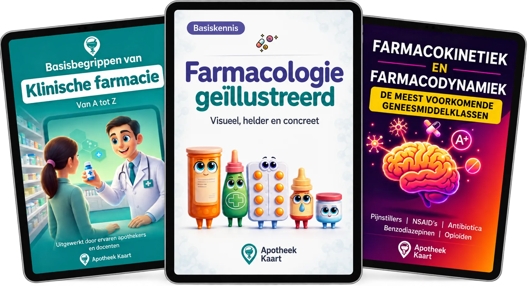 Het hoofdproduct Farmacologie Geïllustreerd met de twee bonusmaterialen